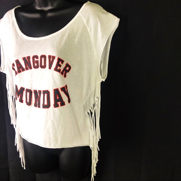 Hangover Monday Fringe Tee White 🖤 - Picture 3 of 7